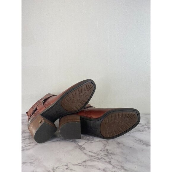 Sam Edelman Women's Dalma Red Ankle Boots Shoes SZ 7 Medium - Picture 9 of 9